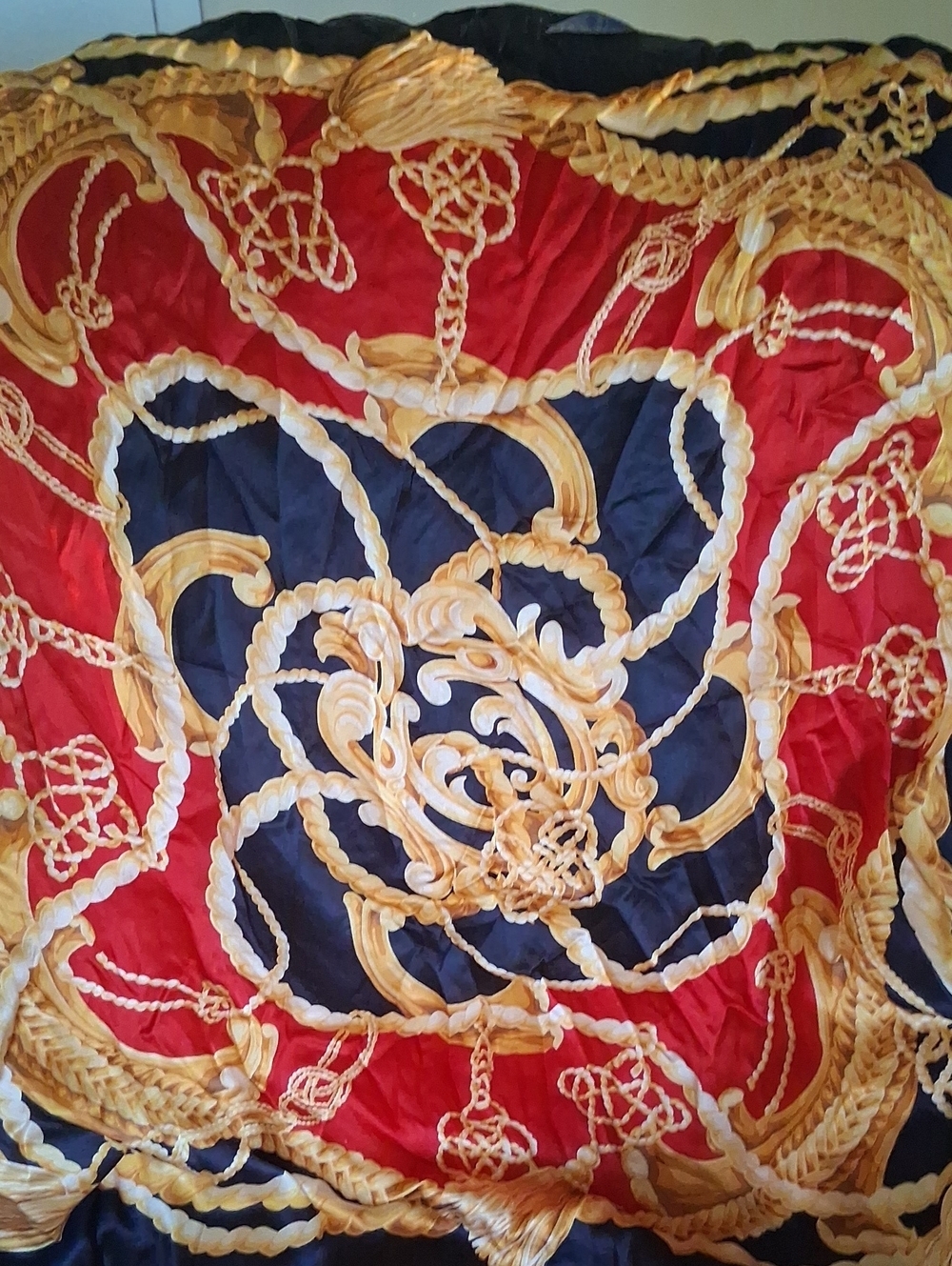 Vintage echo silk scarf large square